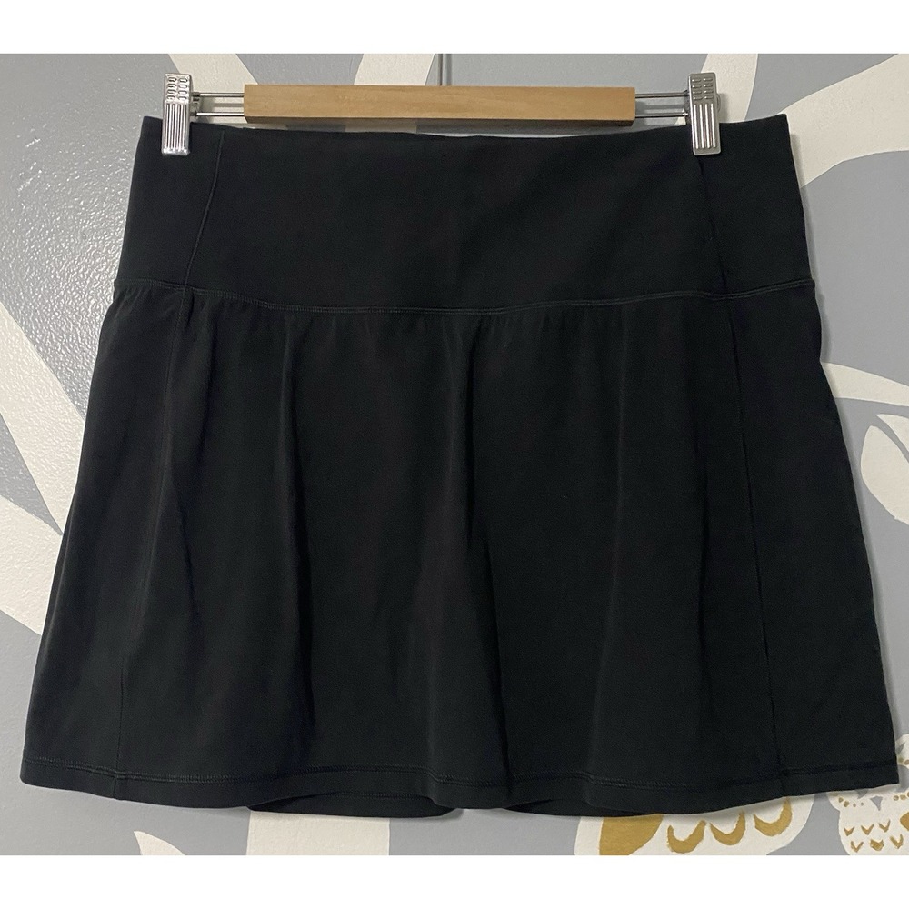 Athleta Salutation Stash Pocket 14.5" Skort Womens Large Black Tennis Pickleball